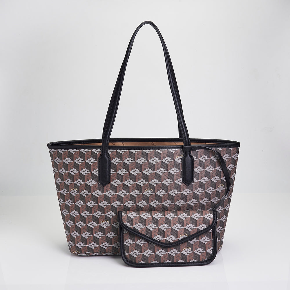 RUCINI Ladies Classic Monogram 2-in-1 Tote Bag Set RHC-HB1176