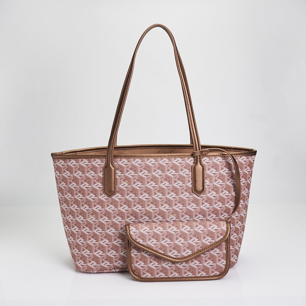 RUCINI Ladies Classic Monogram 2-in-1 Tote Bag Set RHC-HB1176